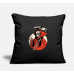 Red Death Black Pillow